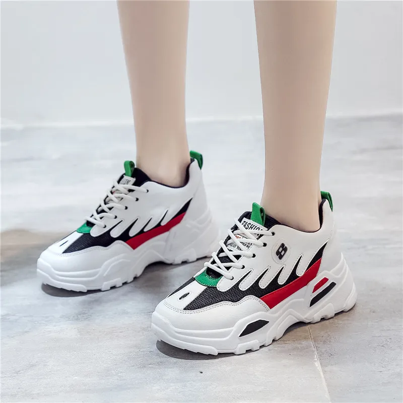 

W- Casual personality popular color matching wild outdoor street cool with thick bottom round head wear-resistant women's shoes