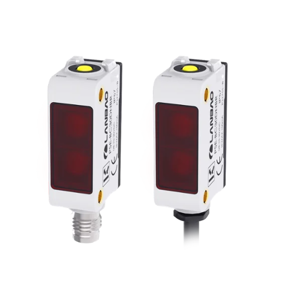 

PSE square type multi function compact photoelectric sensor broad sensing range pass position size detection