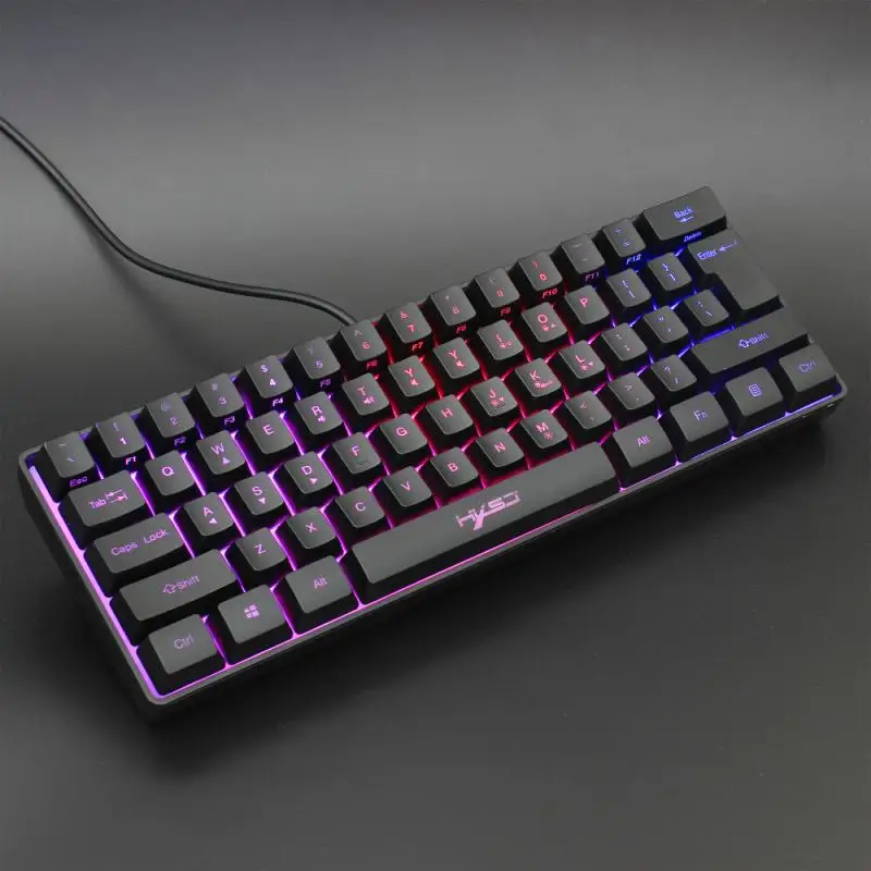 Gaming Keyboard RGB Lighting 61 key Keyboard With Multimedia Multiple