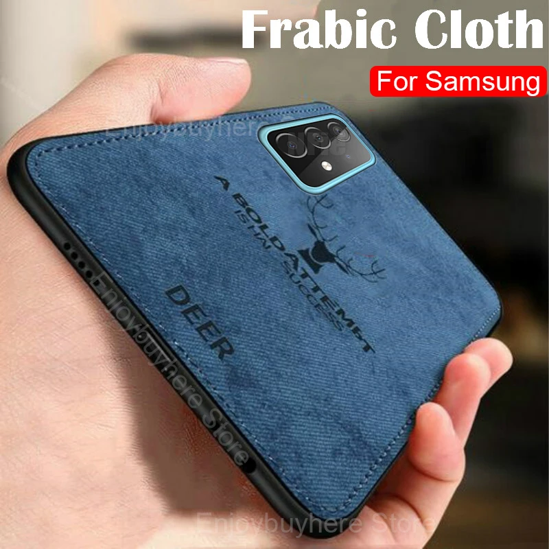 Тканевый чехол для телефона Samsung Galaxy A72 A52 A32 A71 A51 A70 A50 A30 A20 M51 M31s S10 S9 S8 Plus A7 A750 2018 из