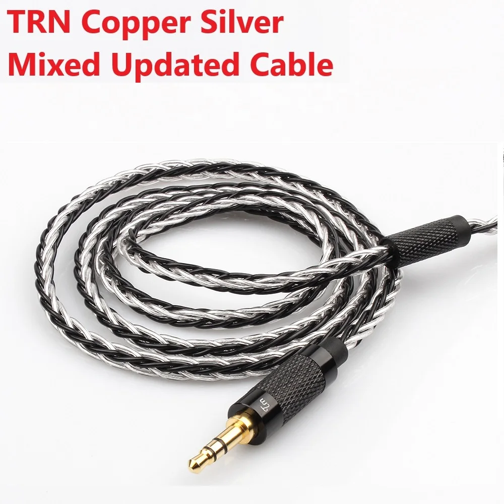 

Brand New TRN Copper Silver Mixed Updated Cable 2.5/3.5mm Balanced Cable with MMCX/2pin Connector for TRN V80 V20 V10 8 Cords