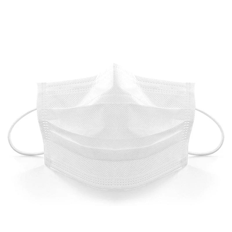 

Hot kf-60Pcs Disposable Face Mask Ear Loop Non Woven Mask White Mouth Muffle Anti-Dust Masks