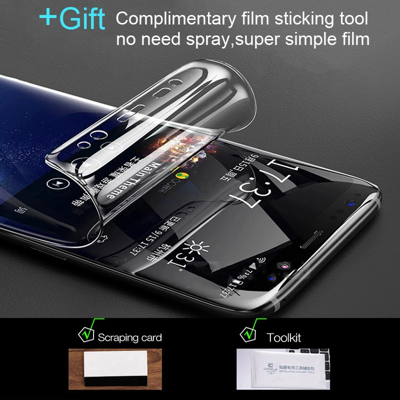 Полноэкранная Защита для samsung Galaxy S9 S8 plus A30 A50 Note10 S10 Защитная Гидрогелевая пленка