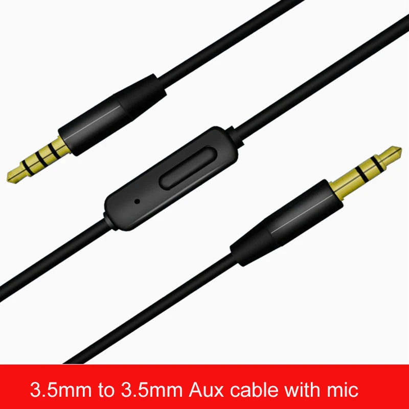 3.5mm Male To Male Aux Audio Cable Pro 3.5 Jack Mic Aux Cable With Mic