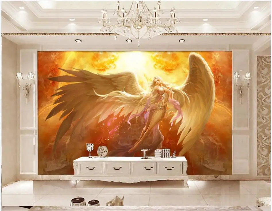 

3d wallpaper custom photo Hand drawn fantasy angel wings 3d wall murals wallpaper for walls 3 d living room home decor