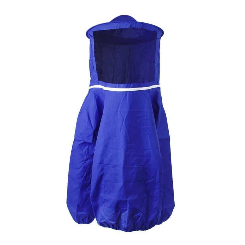 

Professional Beekeeping Jacket Veil Protective Equipment---Blue