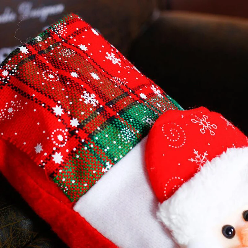 1 шт. Рождественский кулон &quotносок&quot орнамент ткань маленькие ботинки принт