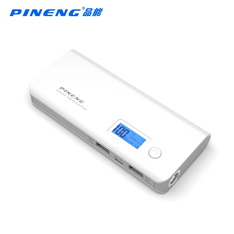 PINENG PN-968 10000 мАч Высокая емкость банка питания и двойной выход lnterfaces - Цвет: PN-968-WHI