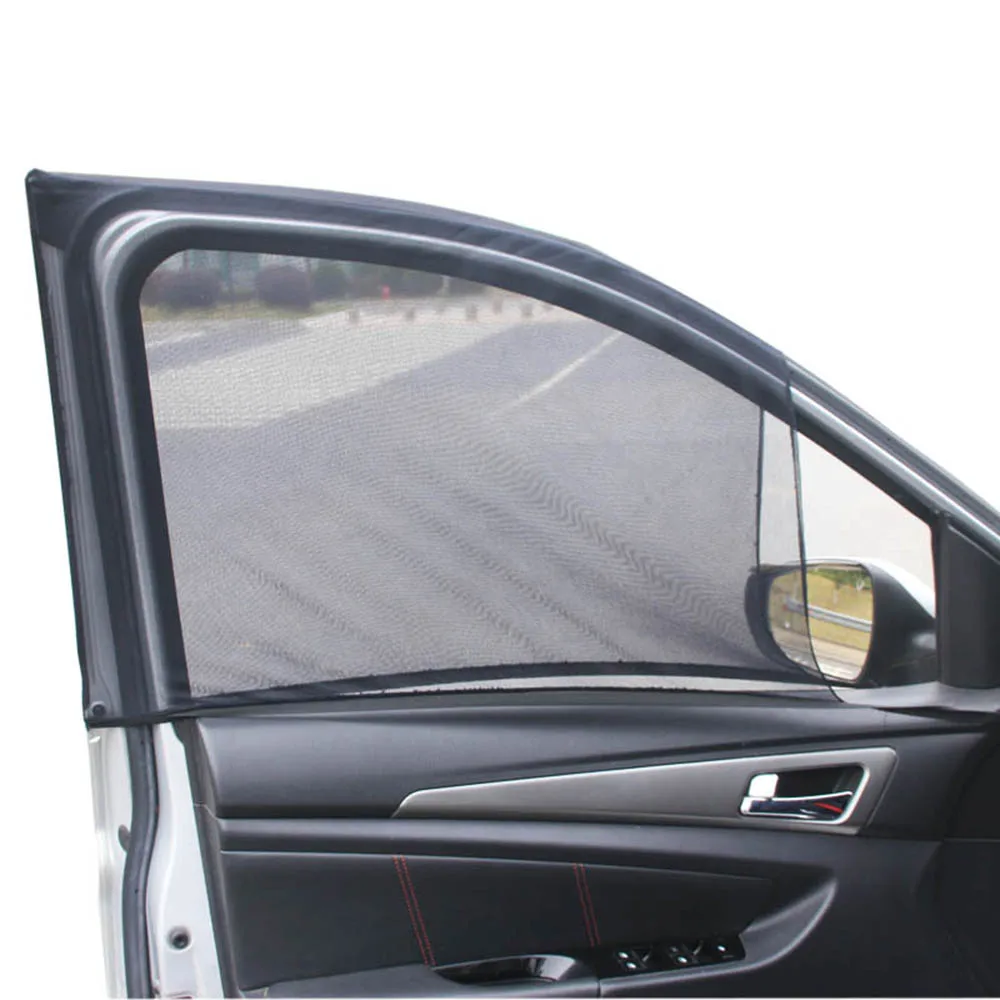 2PCS//Lot Auto Car Vehicle Window Mesh Shield Sunshade Visor Net Mosquito Repellent UV Protection Anti Mosquito Window Covers