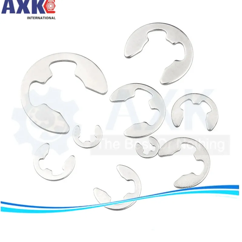 AXK M2M2.5M3M4M5M6M7M8M9M10 стопорное кольцо из нержавеющей стали с фиксатором для мешков e-типа с пряжкой в форме разъемных шайб Стопорные стопорные кольца