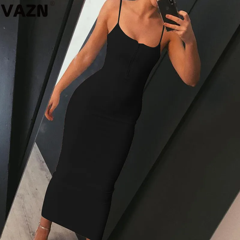 VAZN, новое, возрастное, сексуальное, Клубное, элегантное, дизайнерское, одноцветное, на тонких бретельках, без рукавов, для женщин, с талией, коллекция, тонкое, макси платье