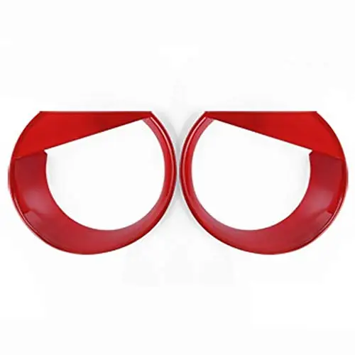 Чехол для Jeep Renegade аксессуары Angry Bird Eyebrow крышка фары Bezels-пара - Цвет: Красный
