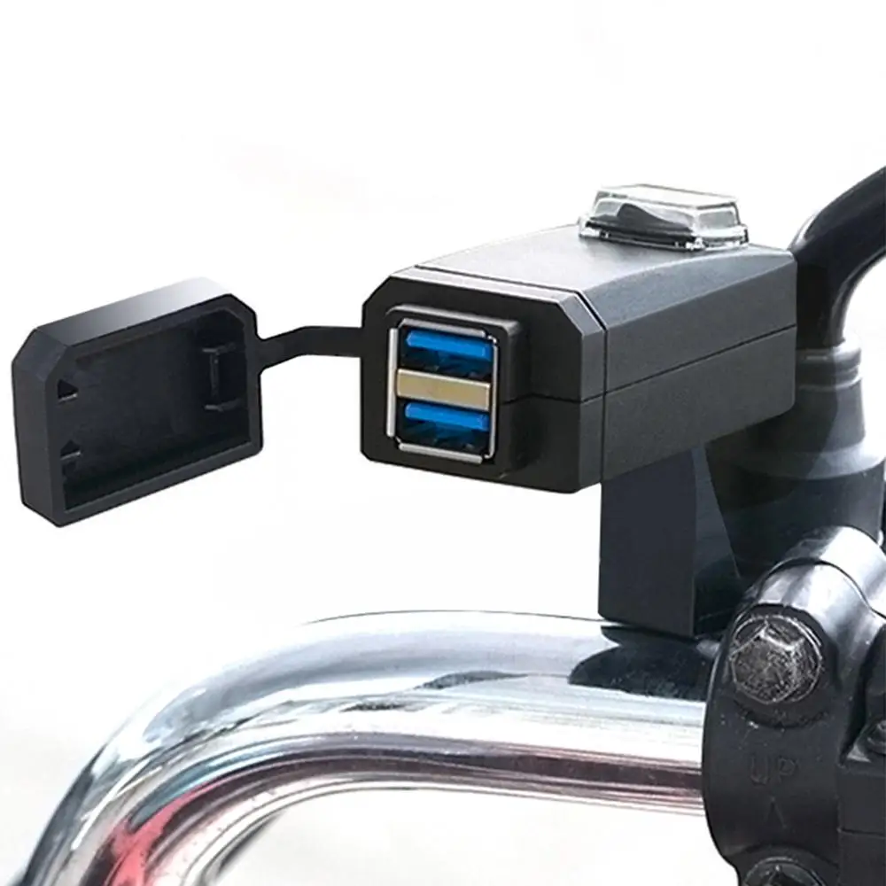 

EAFC QC3.0 USB Motorcycle Charger Waterproof Dual USB Quick Change 3.0 12V Power Supply Adapter Universal Charge for Phone