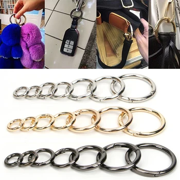 

Metal Spring Gate O Ring Openable Keyring Leather Bag Belt Strap Dog Chain Buckles Snap Clasp Clip Trigger DIY Accessories
