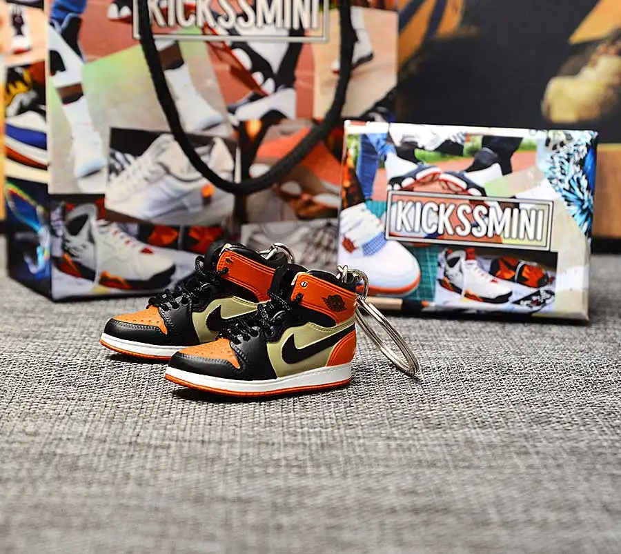 Персональный DIY Jordan Generation AIR JORDAN 1 разбитый 3D кроссовок фигурный брелок сумка Подвеска парный брелок