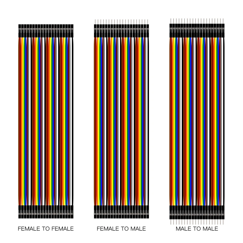 40 см Dupont Line 120 шт/3 * 40pin 10 см/20 см/30 папа Папа Женский Соединительный провод