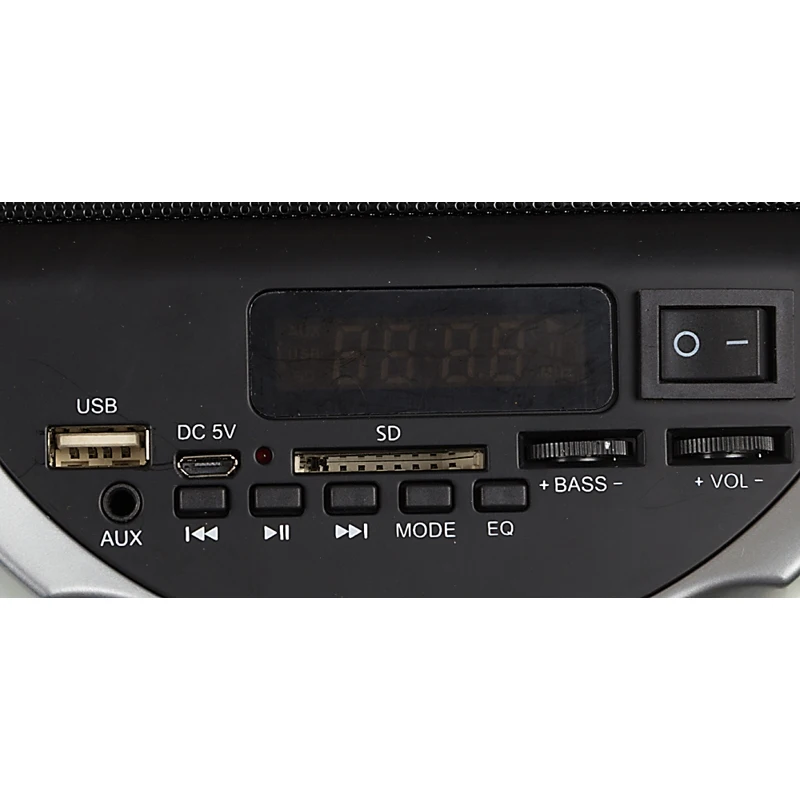 Колонка порт. Ginzzu GM-886B черный 18W 2.0 BT/3.5Jack/USB 3000mAh