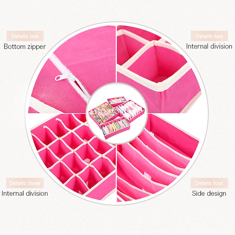 DINIWELL 4 шт./компл. складной делитель хранения бюстгальтер коробка для хранения галстуков носки шорты бюстгальтер нижнее белье делитель выдвижной ящик-Органайзер