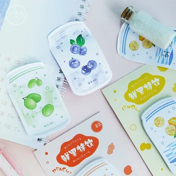 

1Sets/lot Memo Pads Sticky Notes Creative Fresh fruit special drink Scrapbooking Stickers Office School stationery