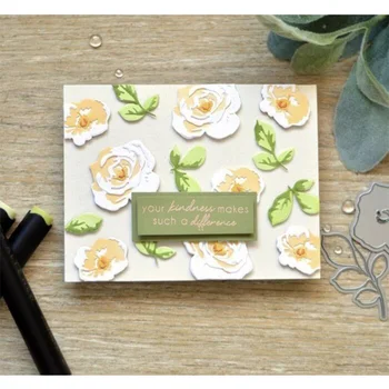 

2020 New DIY Plant Rose Branch Flower Leaf Embossing Metal Cutting Dies Cut For Scrapbooking Greeting Card Paper Making no stamp