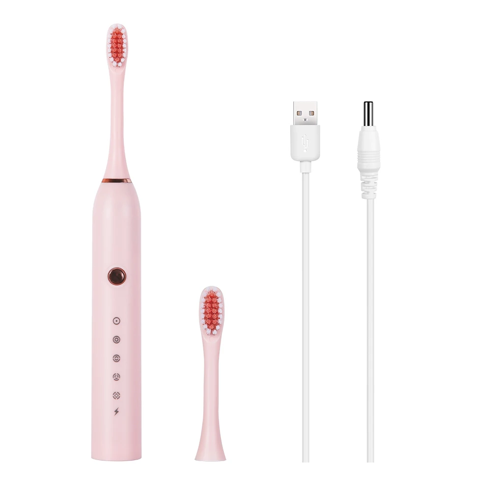 AZDENT, 5 режимов, Электронная зубная щетка, USB зарядное устройство, ультра звуковая электрическая зубная щетка для взрослых детей, отбеливание зубов, гигиена полости рта
