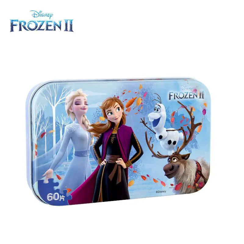 Puzzle-60PCS Новейший Дисней мультфильм Замороженные 2 вечерние принадлежности Эльза и Анна воздушные шары чашки тарелки и соломки Дети День рождения одноразовые посуда - Цвет: Puzzle-60PCS
