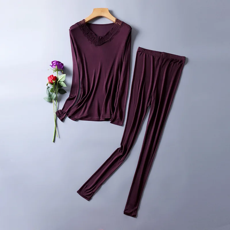 50% Silk 50% Viscose Women's Base Layer Warm Thermal Underwear Long Johns Set M L XL 2XL XS383