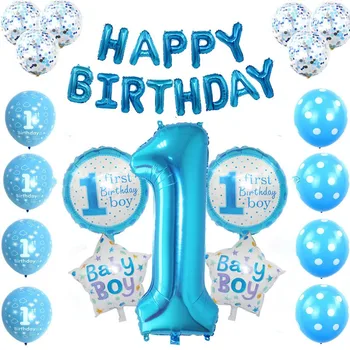 

Kids Birthday First Birthday Decorations 1st Baby Boys Girls My 1 One Year Party Supplies Balloons Banner Party Diy Decorations
