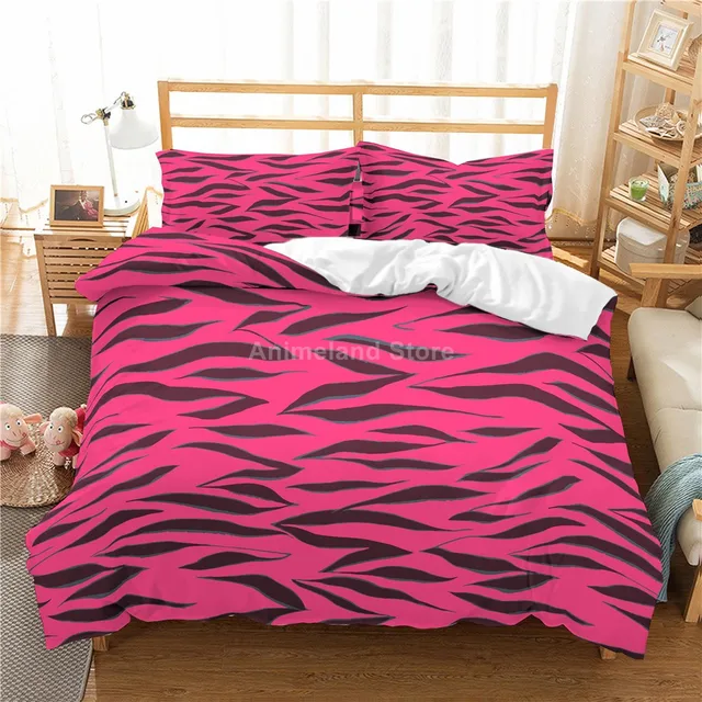 Zebra Leopard Red Black Bedding Set Duvet Cover Sets Comforter Bed