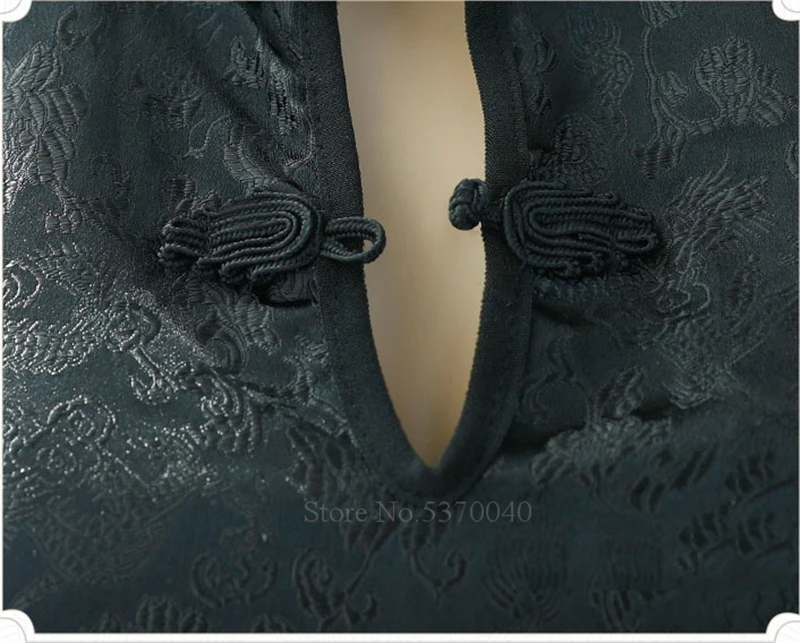 Китайский Чонсам девушка Сексуальная Qipao пижамы женский черный Бандаж с вырезами Мини платье Кружева пижамы купальный халат аниме косплей костюм