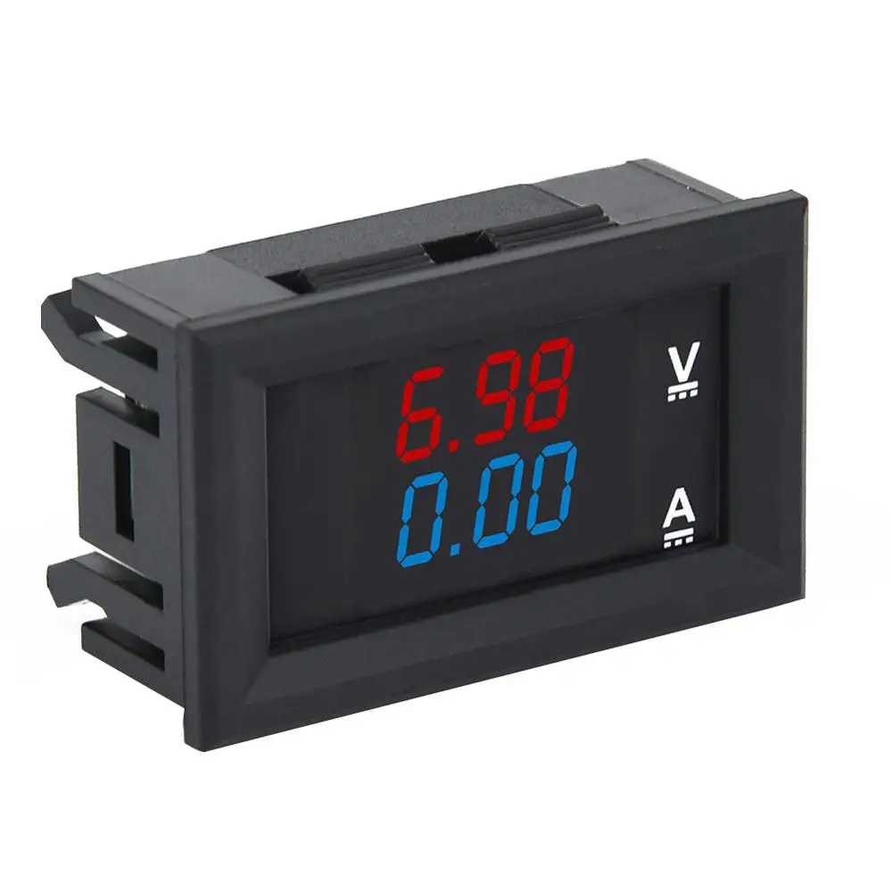 

DC 100V 100A Digital Voltmeter Ammeter Red + Blue LED Dual Display Voltage Current Indicator Monitor Detector