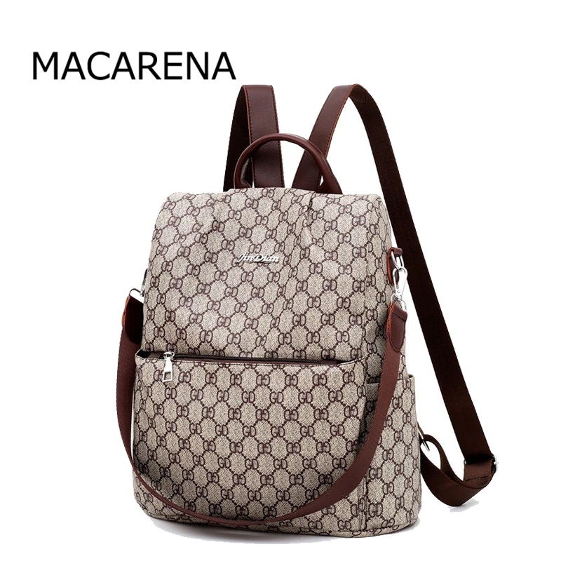 

Fashion Soft canvas Large Women Backpack High Quality Ladies Daily Casual Travel Bag Knapsack Schoolbag Gg Book