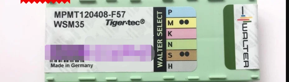 WALTER 10 шт карбидные вставки MPMT120408-F57 WSM35