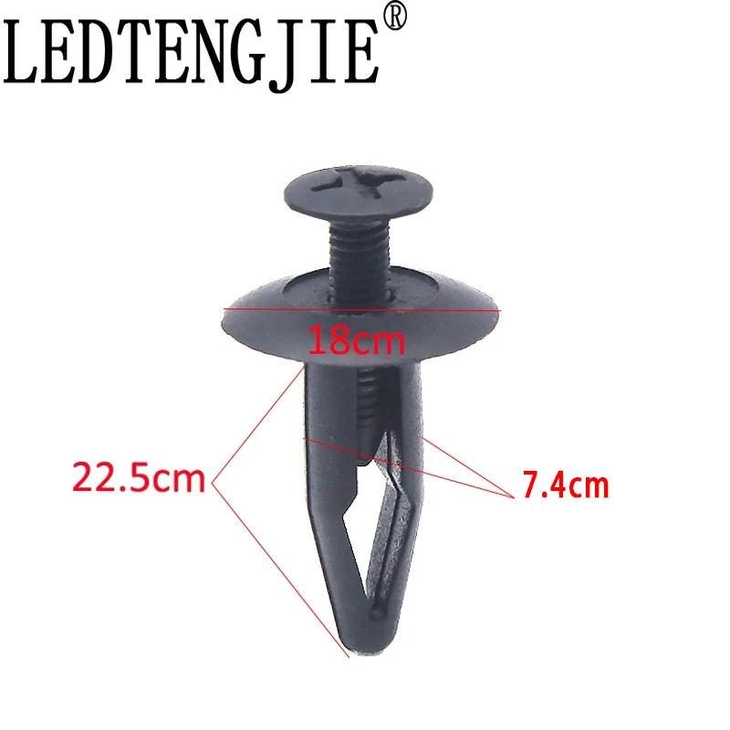 

Зажим для автомобильных бамперов, 50 шт., 7,5 мм, отверстие, пластиковые заклепки, фиксаторы для автомобильной двери, декоративная панель зажим...