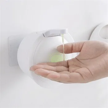 

350ML Liquid Soap Dispenser Wall Mounted Free Punching Plastic Sanitizer Shampoo Dispenser For Bathroom Kitchen Hotel