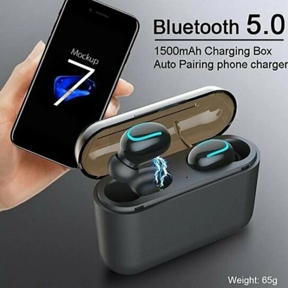 Q32 беспроводные Bluetooth наушники с микрофоном, портативная зарядная коробка для Xiaomi huawei, мобильный стерео наушники, спортивные наушники для телефона TWS