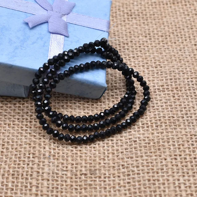 New Two Holes natural stone beads hematite black mineral beads accessories square spacer beads for jewelry making DIY Bracelets 2mm glass