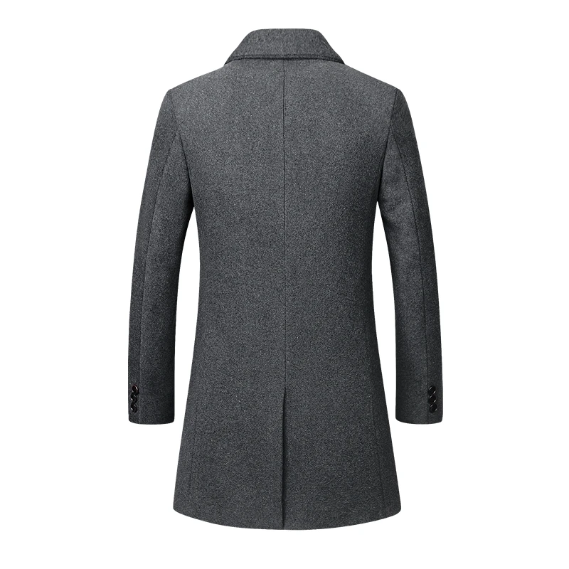 

Thick Overcoat Men's Coat Warm Wool Men Fashion Woollen Male Business Casual Autumn Winter Coat Blends Brand Clothing