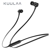 KUULAA, Bluetooth наушники, беспроводные наушники, шейные, спортивные, свободные руки, вкладыши, Bluetooth гарнитура для телефона, Fone de Ouvido