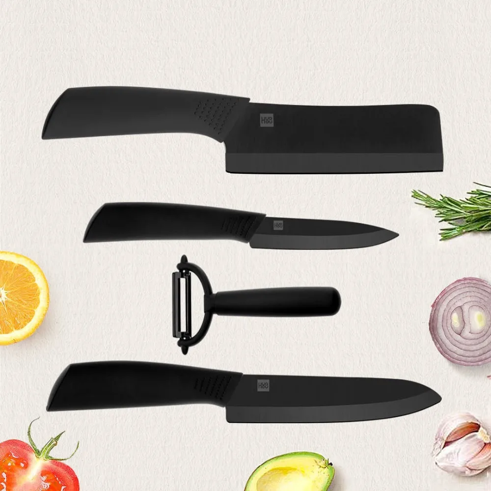Nano Ceramic Knife Xiaomi Mijia Original HuoHou Kitchen Set 5 PCS Nano-ceramic knife 4 6 8 Inch Furnace Thinner Environmental D5 (2)