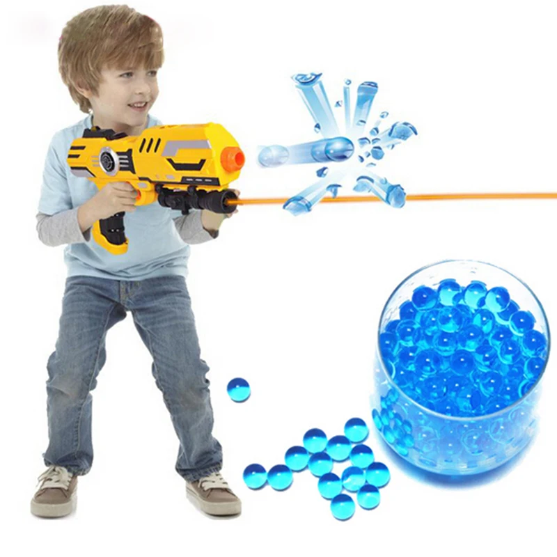 7-8mm 10000Pcs Colored soft crystal water paintball gun bullet grow water beads grow balls water gun toy for childs gifts