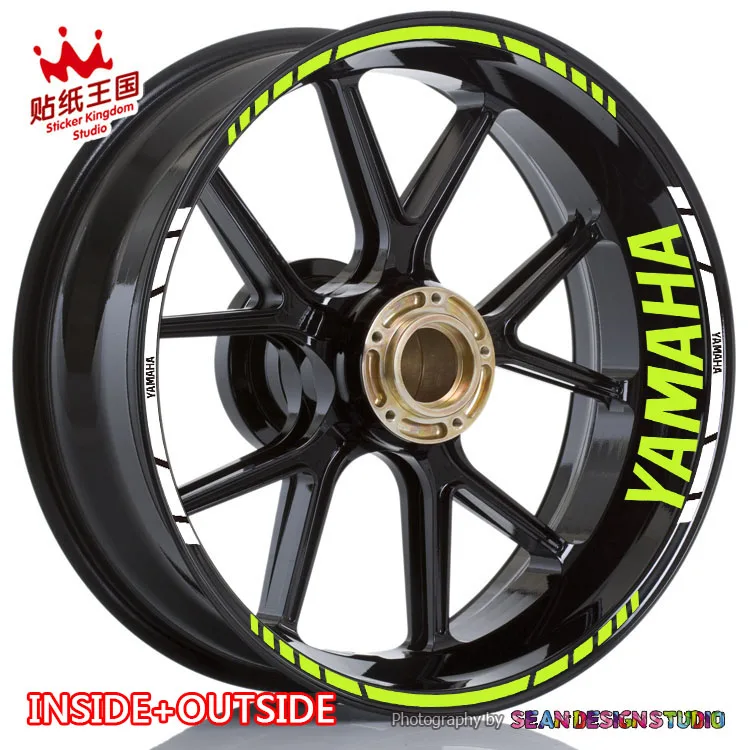 For YAMAHA MT03 MT07 MT09 MT10 YZF R1 R6 FZ1 FZ8 FZ6 XJ6 Motorcycle Wheel Reflective Motor Bike Rim Decal Waterproof Sticker | Автомобили