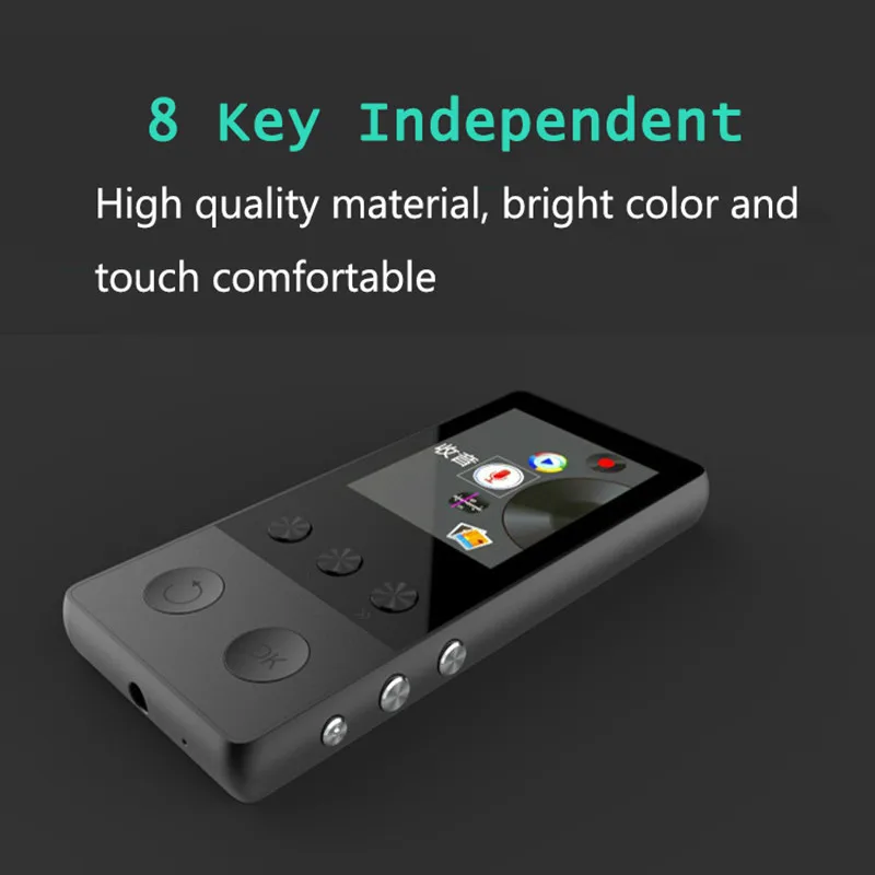 MP3-плеер Bluetooth 4,2 музыкальный плеер без потерь Музыкальный проигрыватель с функцией записи функция чтения электронных книг 8G память 1,8 дюймов экран MP3-плеер