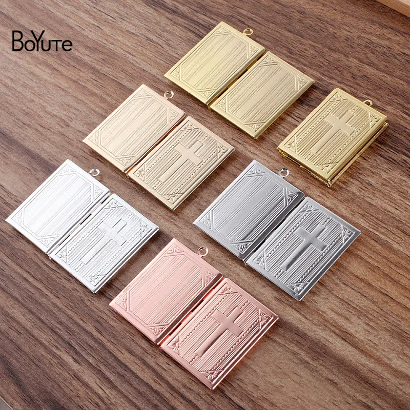 BoYuTe (10 Pieces/Lot) 27*35*5MM Metal Brass Floating Book Bible Locket Pendant Open Photo Prayer | Украшения и аксессуары
