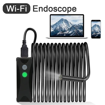 

5.5mm 1/2/5M WIFI Endoscope Mini Camera Soft Cable USB Endoscope Borescope Inspection Camera For Android/Iphone and PC