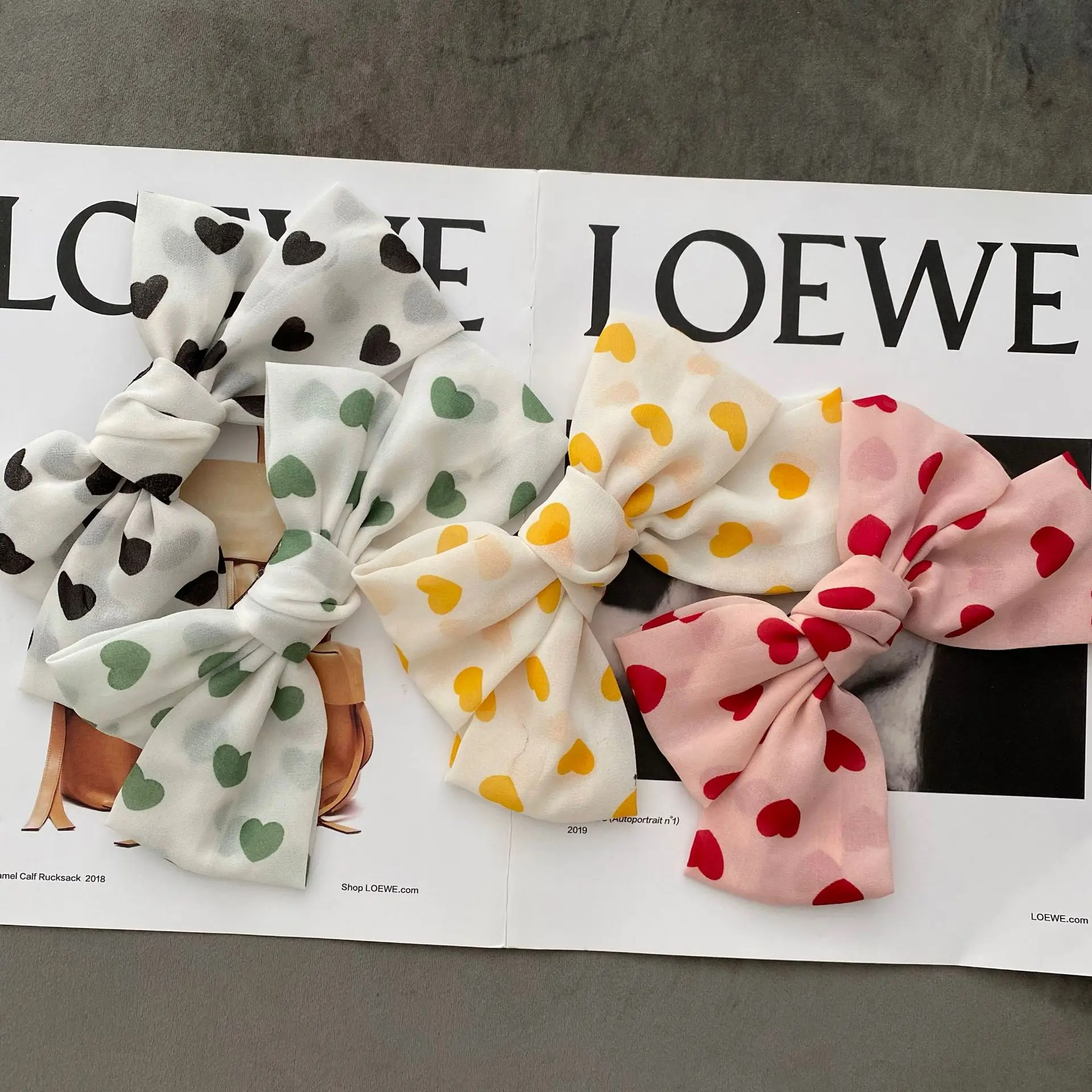 

Cute Frosted Linen Love Bow Hairpins Hair Clips Women Girls Korean Fashion Fabric Hairclip Headdress Hair Jewelry Accessories