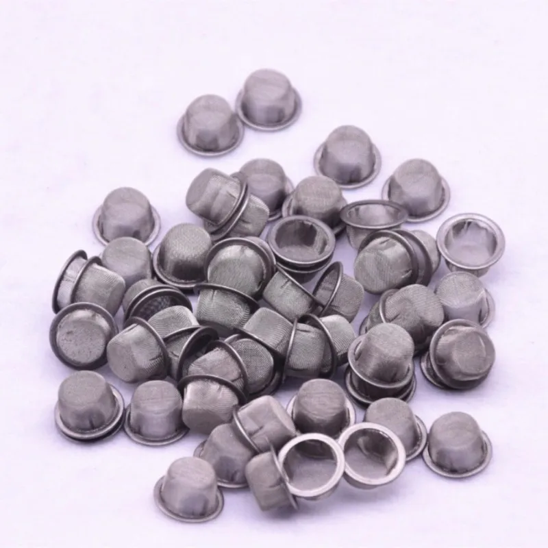 100 Mesh Pipe Stainless Steel Filter Mesh Edge Filter Combustion Network Crystal Cigarette Holder Filter 10 Pcs/sets