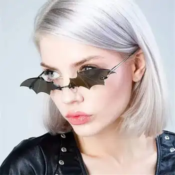 

2020 Unisex Fashion Luxury PC Lenses + Metal Frame Bat Shape Adult Sunglasses