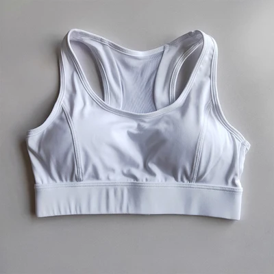 Популярный Спортивный бюстгальтер женский бюстгальтер с подушечками для йоги пуш-ап спортивный бюстгальтер женский спортивный бюстгальтер топы спортивный бюстгальтер - Цвет: White