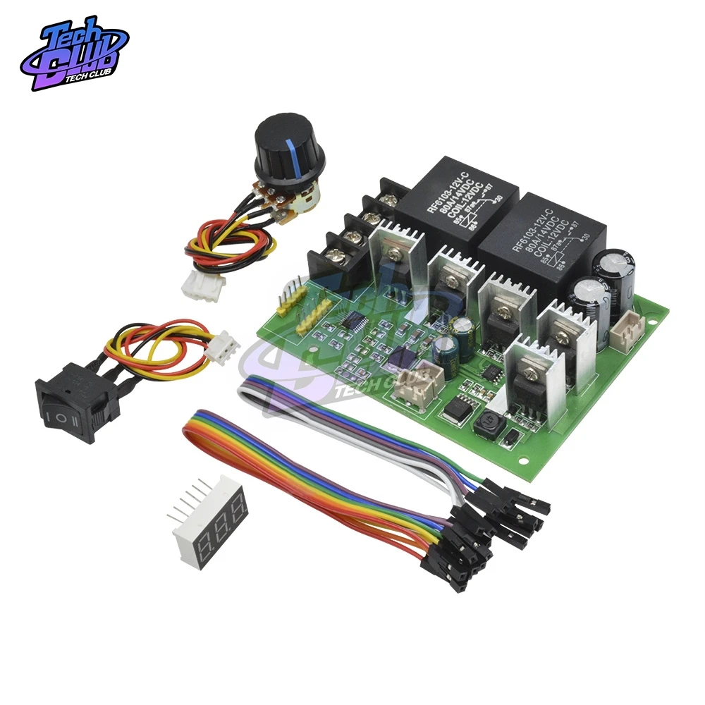 PWM Speed Controller DC Motor Digital Display DC10-55V 0~100% Adjustable Drive Module Input MAX 60A 12V 24V 36V 48V